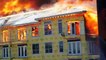 Bloccato sul palazzo in fiamme: quello che succede dopo è incredibile