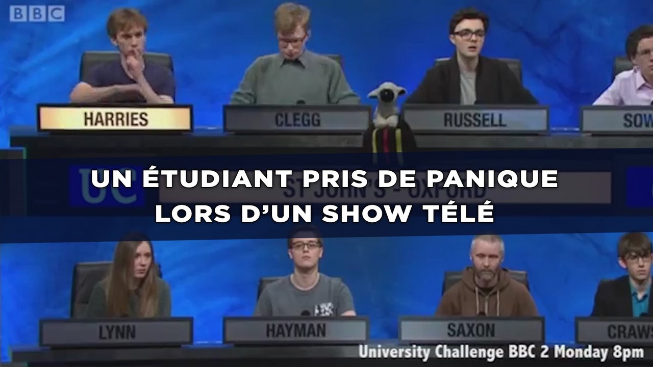 Grande-Bretagne: Un étudiant pris de panique lors d’un show télé