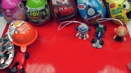 Download Video: 10 Surprise Eggs Kinder Surprise Kinder Joy Disney Pixar Cars 2 Spongebob