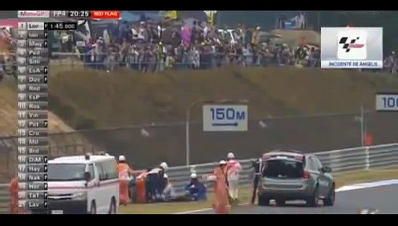 Alex de Angelis Huge Crash In Japanese Grand Prix Moto GP (VIDEO)
