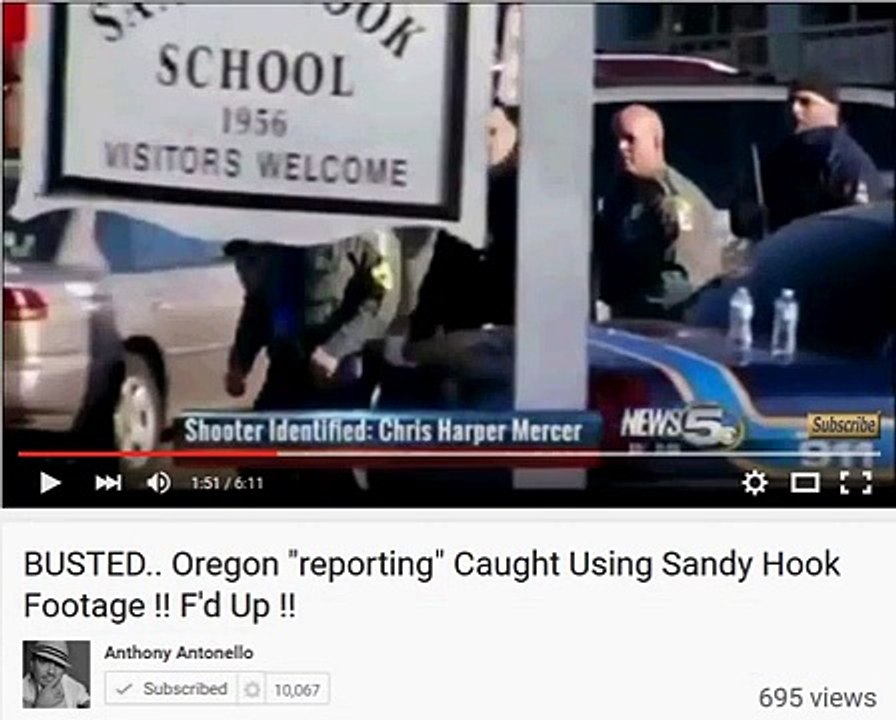 ABSOLUTE MUST SEE: SANDY HOOK NEWS FOOTAGE SPLICED INTO OREGON SHOOTING NEWS