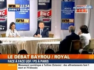 Débat Royal-Bayrou sur RMC / BFM TV