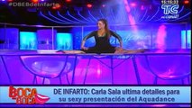 Carla Sala ultima detalles para su sexy presentación del Aquadance