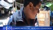 COMERCIANTES DEL MERCADO COVADONGA RECIBEN DONACION DE CALAMINAS LUEGO DE QUE FUERTES VIENTOS DESTRUYERAN PARTE DEL TECHO DE DICHO MERCADO