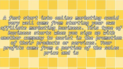 Get A Fast Start With Affiliate Marketing