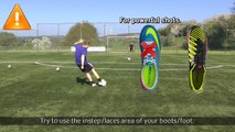How to Shoot a Soccer Ball with Power - Vollspann Tutorial - freekickerz