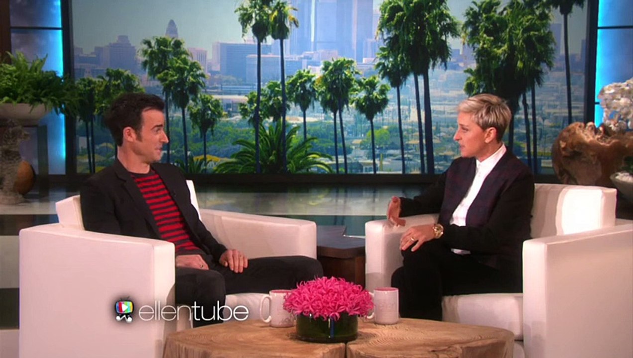 Justin Theroux Gets Life-Size Doll of Jennifer Aniston From Ellen DeGeneres: Watch