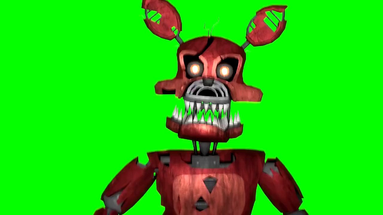 SFM FNAF 4 Nightmare Foxy Jumpscare Green Screen Dailymotion Video