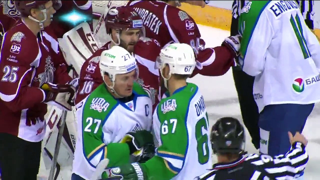 Dinamo Riga vs Salavat Ufa Highlights 14.10.2015 RUSSIA: KHL