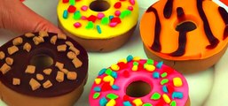 Donut Play-Doh Surprise Eggs Disney Frozen Shopkins Superman Smurfs Chocolate Dessert Toys FluffyJet [Full Episode]