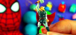 Spiderman Play-Doh Surprise Eggs Peppa Pig Thor Cars Spongebob Superman Batman Marvel Toy FluffyJet [Full Episode]