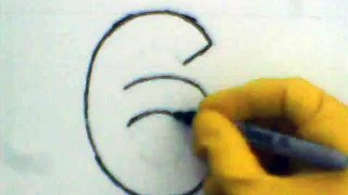 How To Draw The number 6 step by step tutorial learn teach letters count six