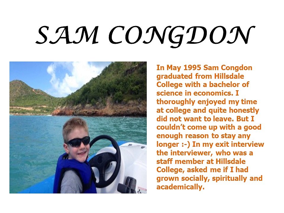 Sam Congdon in a Nutshell