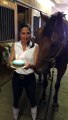 Grandson of Secretariat, JD blows out his birthday candles!