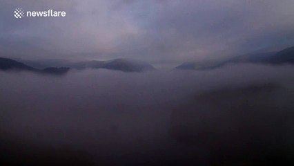 Cloud inversion lifts from Lake District