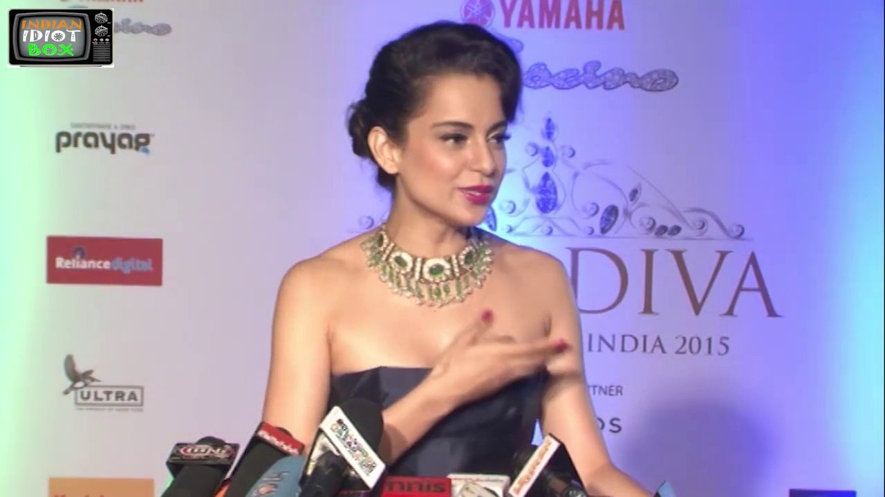 EXCLUSIVE INTERVIEW OF "KANGANA RANAUT" & "ELLI AVRAM" ON THE RED CARPET OF "YAMAHA FASCINO MISS DIVA 2015" GRAND FINALE