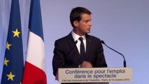 Conférence pour l'emploi dans le spectacle, discours de Manuel Valls, Premier Ministre