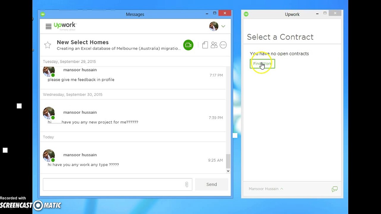 how to use upwork appliction