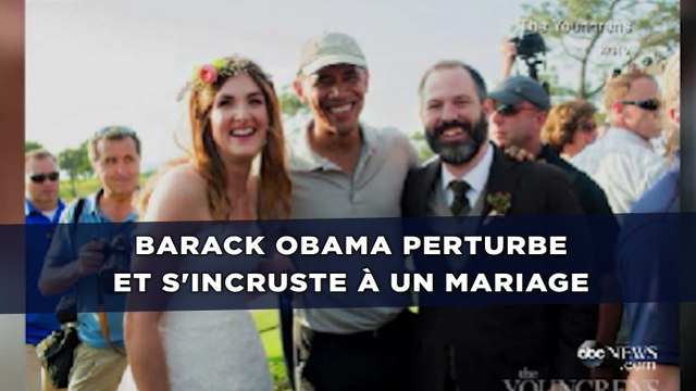 Barack Obama perturbe et s'incruste à un mariage