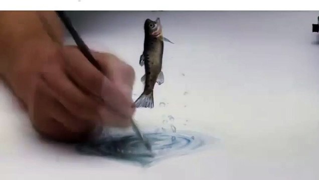 Wao Amazing 3D DRAWING Art JUMPING FORELLE