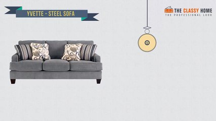 Imbue that classy look in your living room with Yvette Steel Sofa at The Classy Home