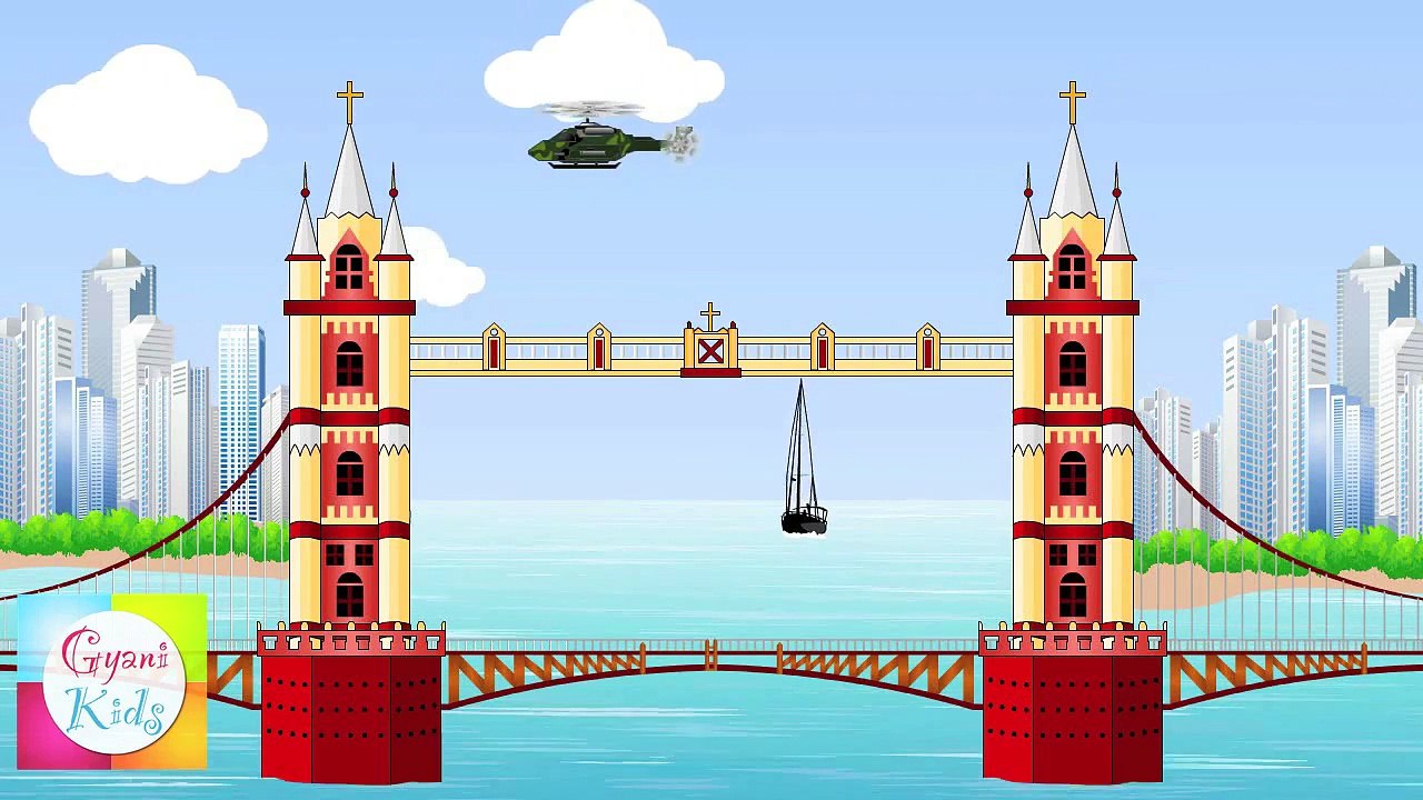 London Bridge is Falling Down Nursery Rhyme | Cartoon Animation Songs For Children