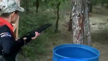A 13 year old girl knows well how to use weapons