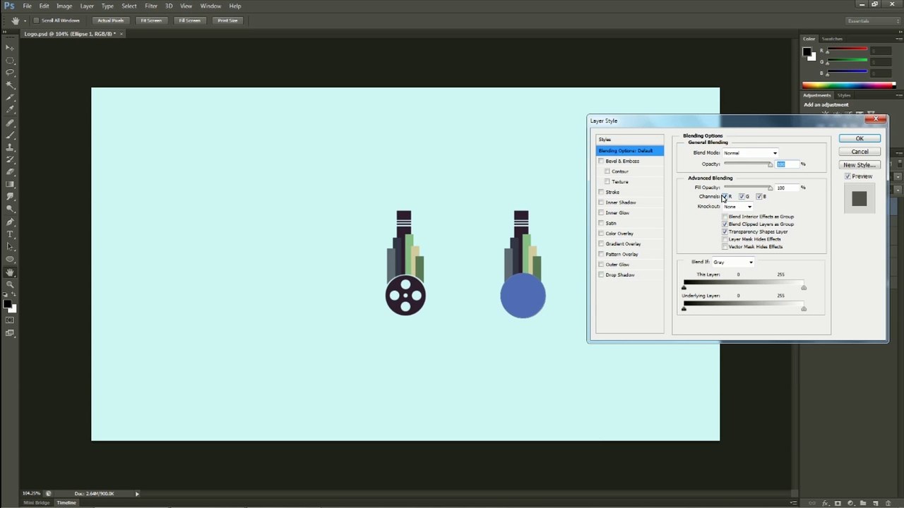 Understanding Knockout Effect | Photoshop tutorials (Hindi) | F1 Digitals
