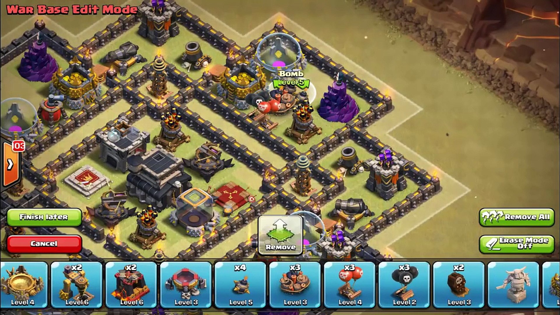 Clash of Clans Town Hall 9 (TH9) War Base Anti *3STARS/GoWiWi/LavaLoon* -  Dailymotion Video
