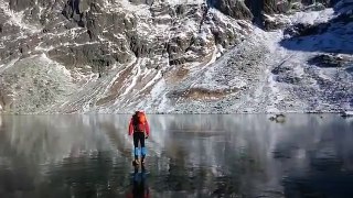wonderful view of crystal clear ice