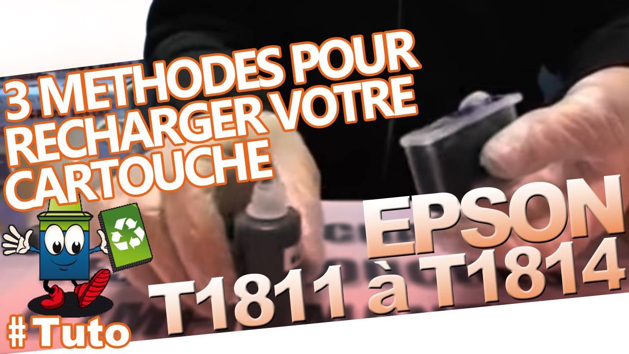 Trois méthodes pour utiliser et recharger des cartouches Epson T1811 à T1814