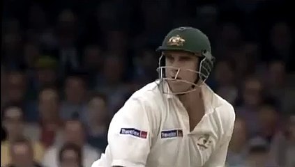 Matthew Hayden, Struck on the HELMET from a Brutal Harmison Bouncer