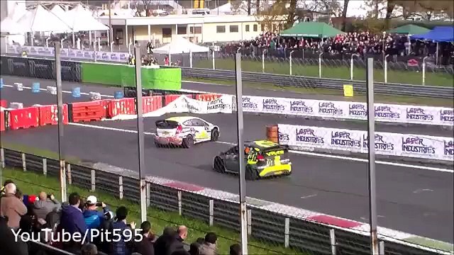 Valentino Rossi amazing overtake & near crash Monza Rally Show 2014