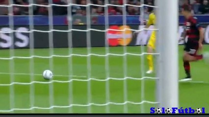 Chicharito gol en champions con el bayer leverkusen
