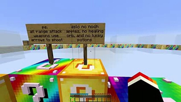 Minecraft 1v1 LUCKY BLOCK DROPPER RACE! Minecraft Mods Rainbow Lucky Blocks