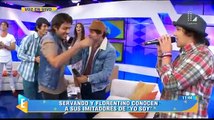 Servando y Florentino cantaron junto a sus imitadores peruanos