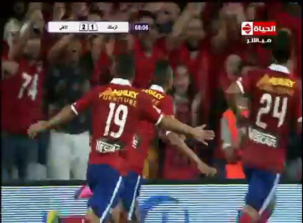 الهدف الثالث للنادي الاهلى 3 - 2 مؤمن زكريا مباراة القمة ... السوبر المصري اليوم 15/10/2015