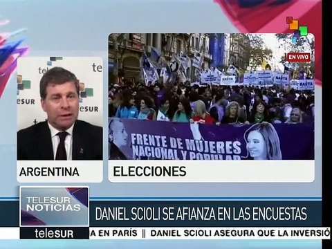 Argentina: Scioli encabeza encuestas rumbo a elección presidencial