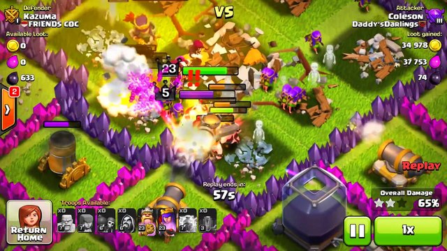 Clash of Clans-DESTROYING A TOWN HALL!! SPELLS ONLY! WTF! Funny Moments+NEW BARCH 2.0!!