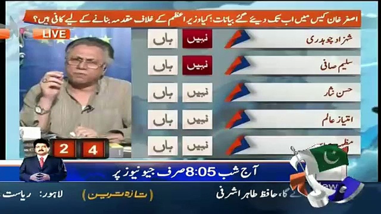 Anchor Badly Laughing When Hassan Nisar Calls Nawaz Sharif Bagair Paron Wala Farishta