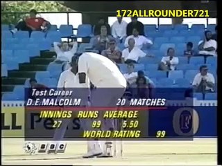 AQIB JAVED VS DEVON MALCOMB INCIDENT 1992, 5 Bouncers in an OVER