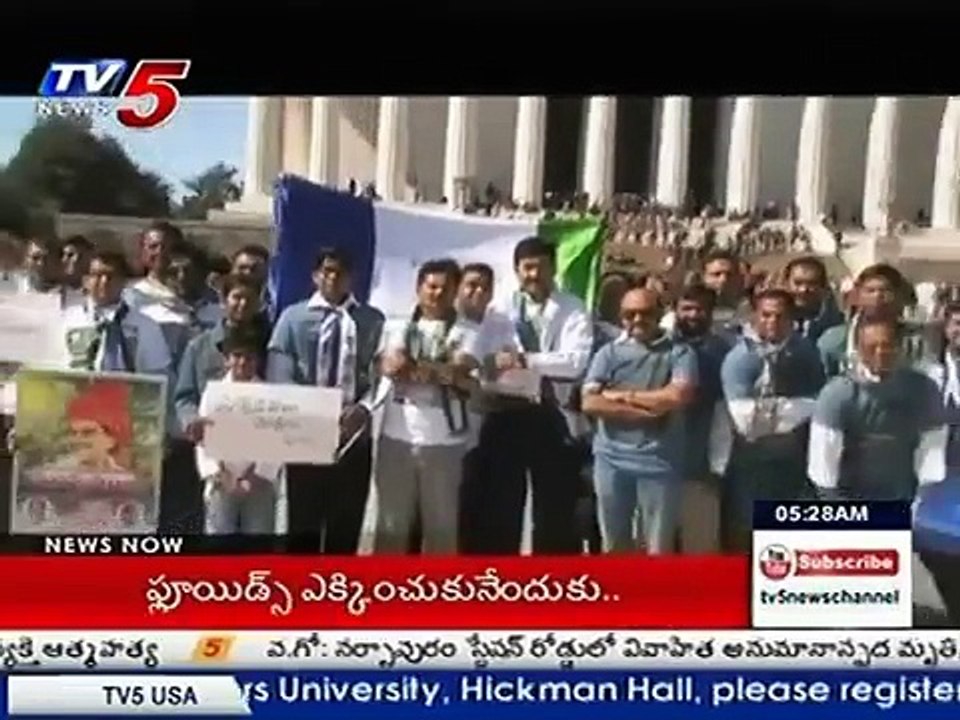 NRIs Supports YS Jagan Hunger Strike For AP Special Status | Washington DC | TV5 News