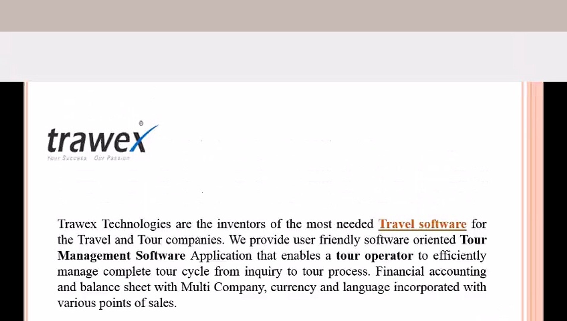 TRAVEL SOFTWARE,Travel Business Solutions