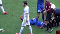 Shenhua player bicycle kicks his teammate in the face (horror injury)