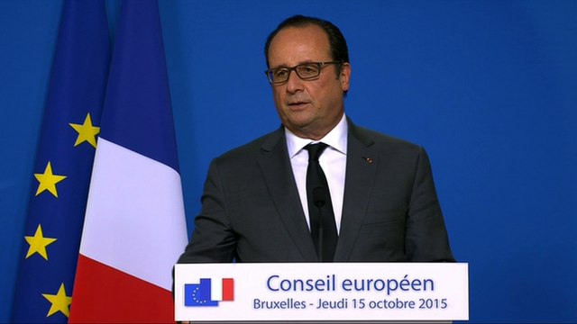 Conférence de presse lors du Conseil européen