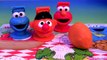 Cookie Monster Hand Puppets Play Doh How to Make Playdough Sesame Street Elmo Ernie