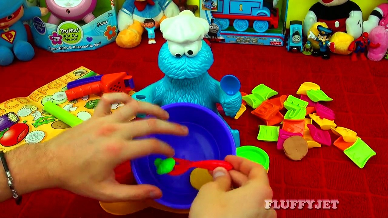 Play Doh Cookie Monster Letter Lunch Learning ABCs Alphabet Playdough Sesame Street 123 Pl