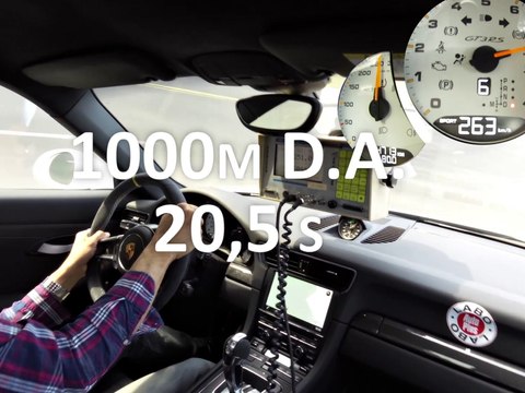 1000 m départ arrêté en Porsche 911 GT3 RS