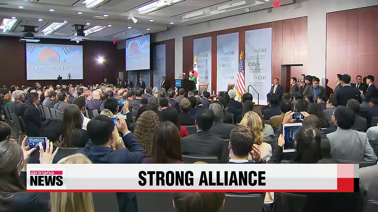 Pres. Park says Korea-U.S. alliance will be upgraded through reunification