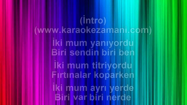 Mevsim Aral - İki Mum - 2010 TÜRKÇE KARAOKE